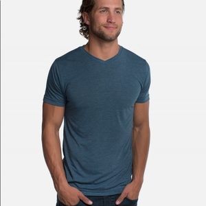 NWT Cariloha Bamboo V-Neck Tee - Bermuda Blue